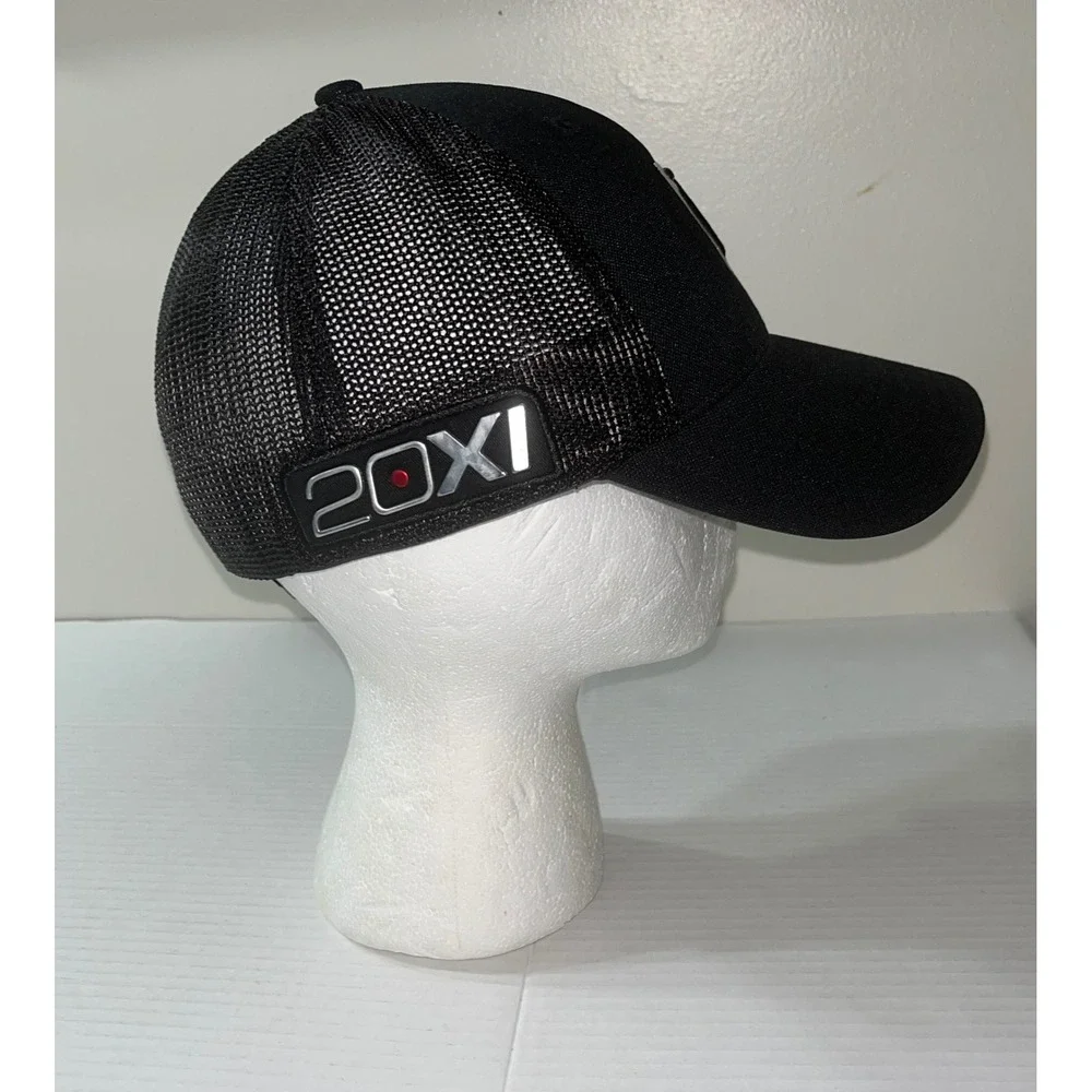 Nike Tiger Woods Collection TW Golf Hat Black Flexfit Trucker Cap 20XI VR-S M/L